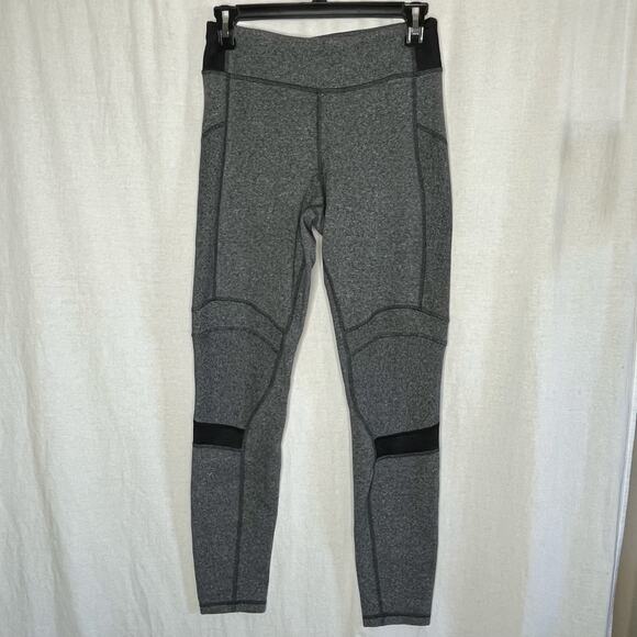 Lululemon Motivate Leggings Heather Speckled Black Gray Ankle Length Size 6 - Picture 3 of 12